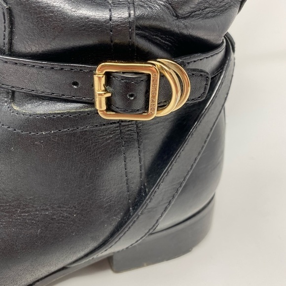 Women’s Tory Burch Leather Riding Boots with Gold Hardware - Picture 3 of 10